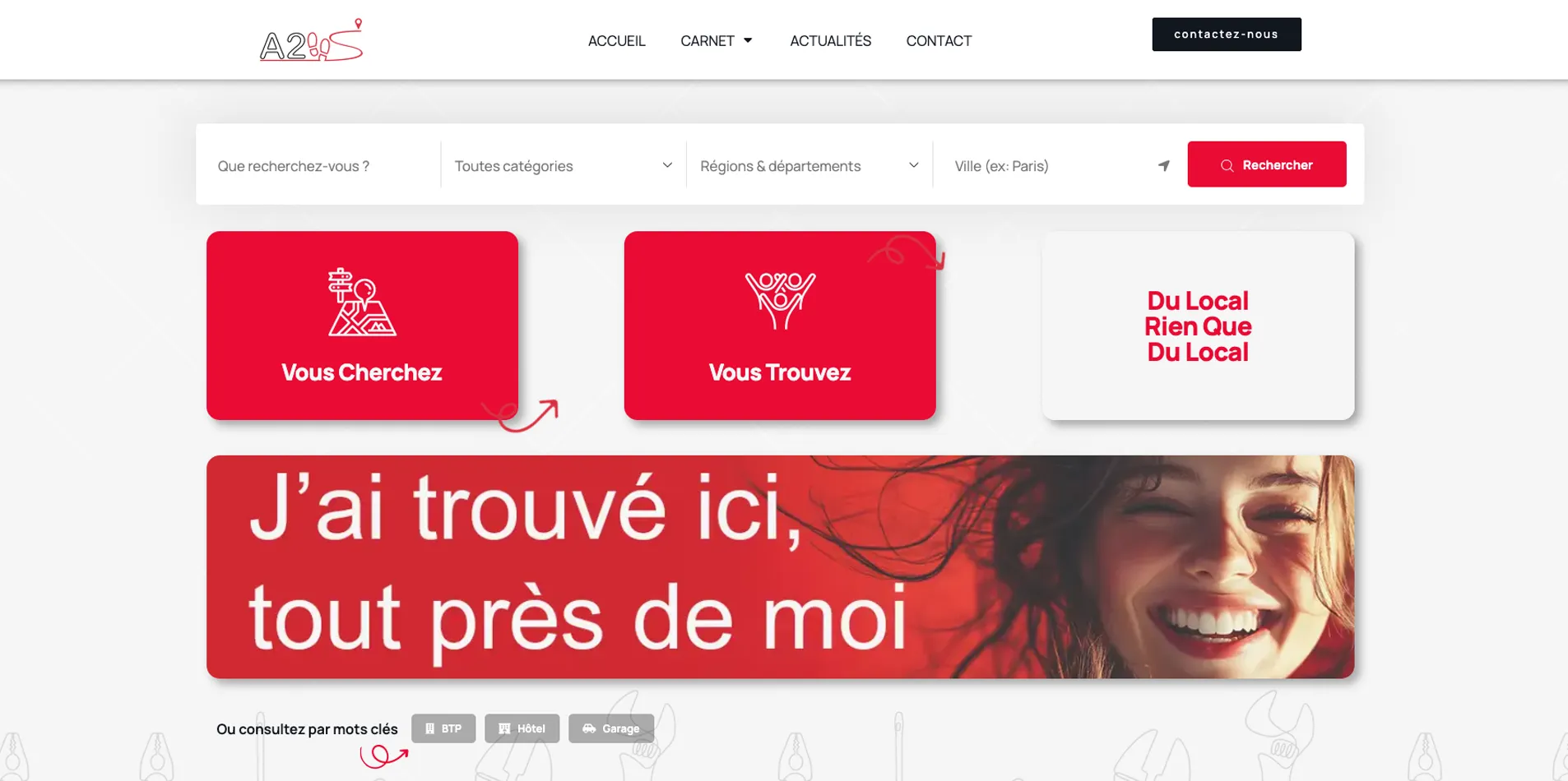 Présentation du site internet et de l'annuaire professionnel A2PAS